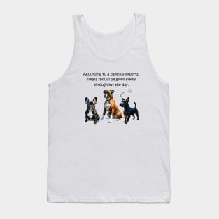 According to a panel of experts, treats should be given freely throughout the day - funny watercolour dog design Tank Top